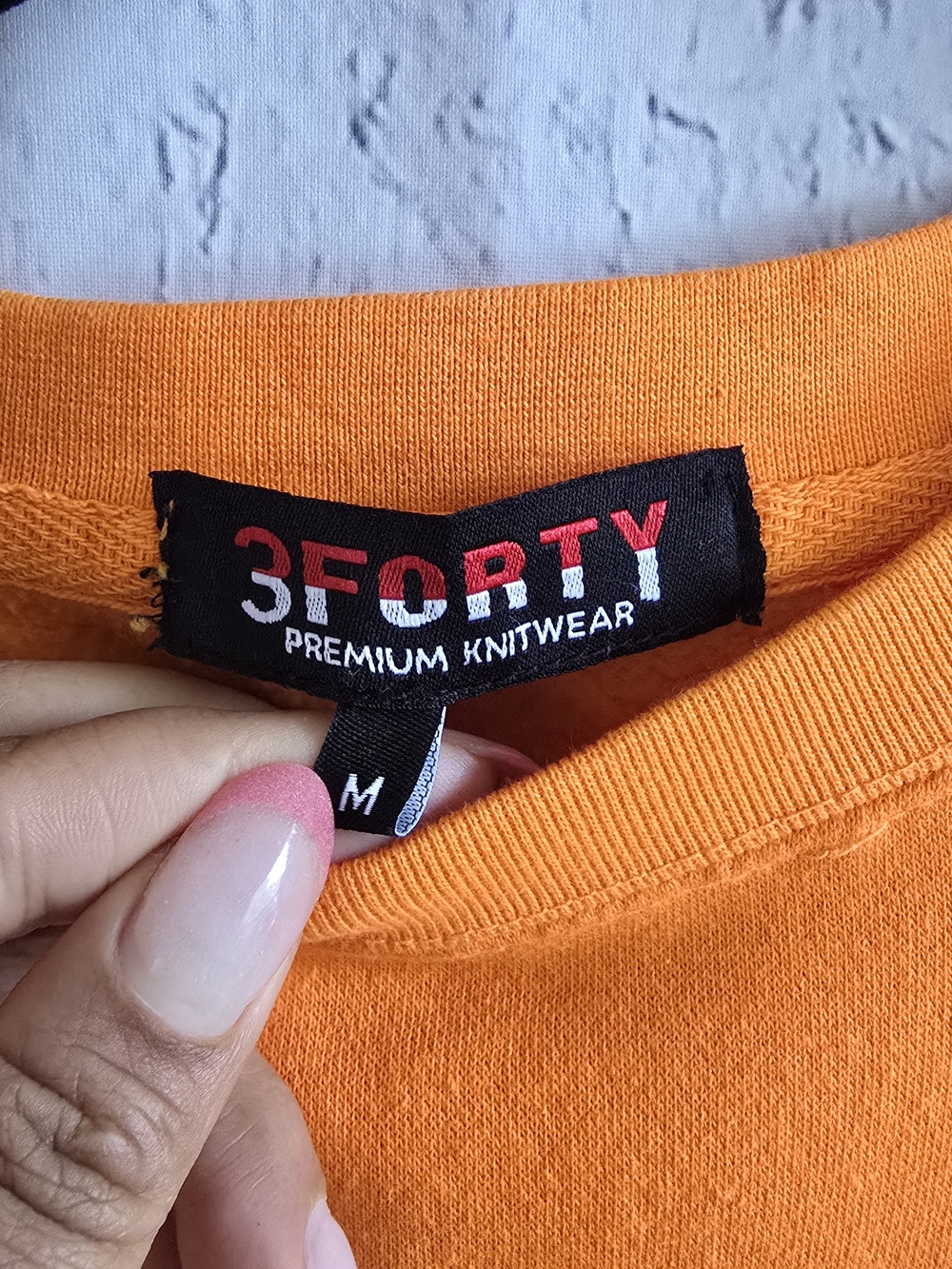 3Forty Hennything Is Possible Men's Bright Orange Graphic Sweatshirt - Picture 6 of 10